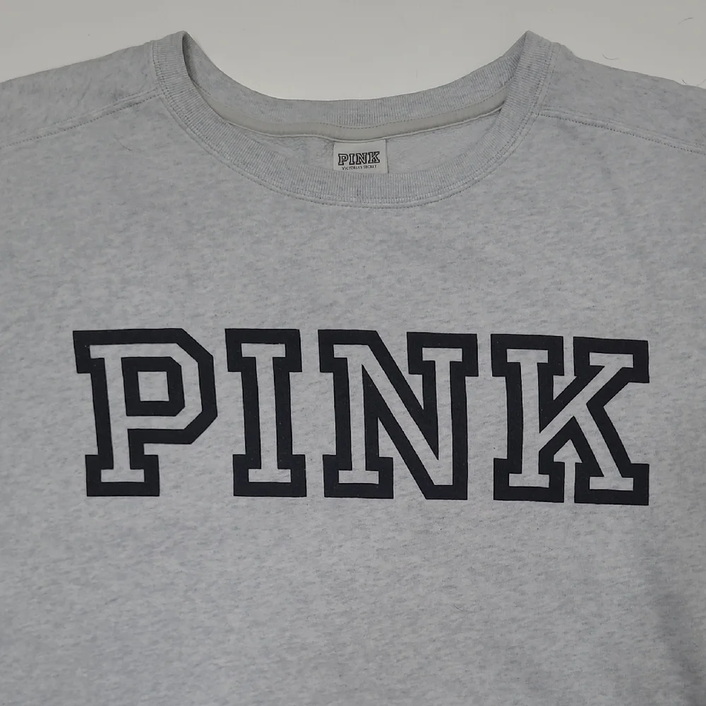 PINK Victoria's Secret Lightweight Sweatshirt Pullover VS Logo Graphics Y2K Top